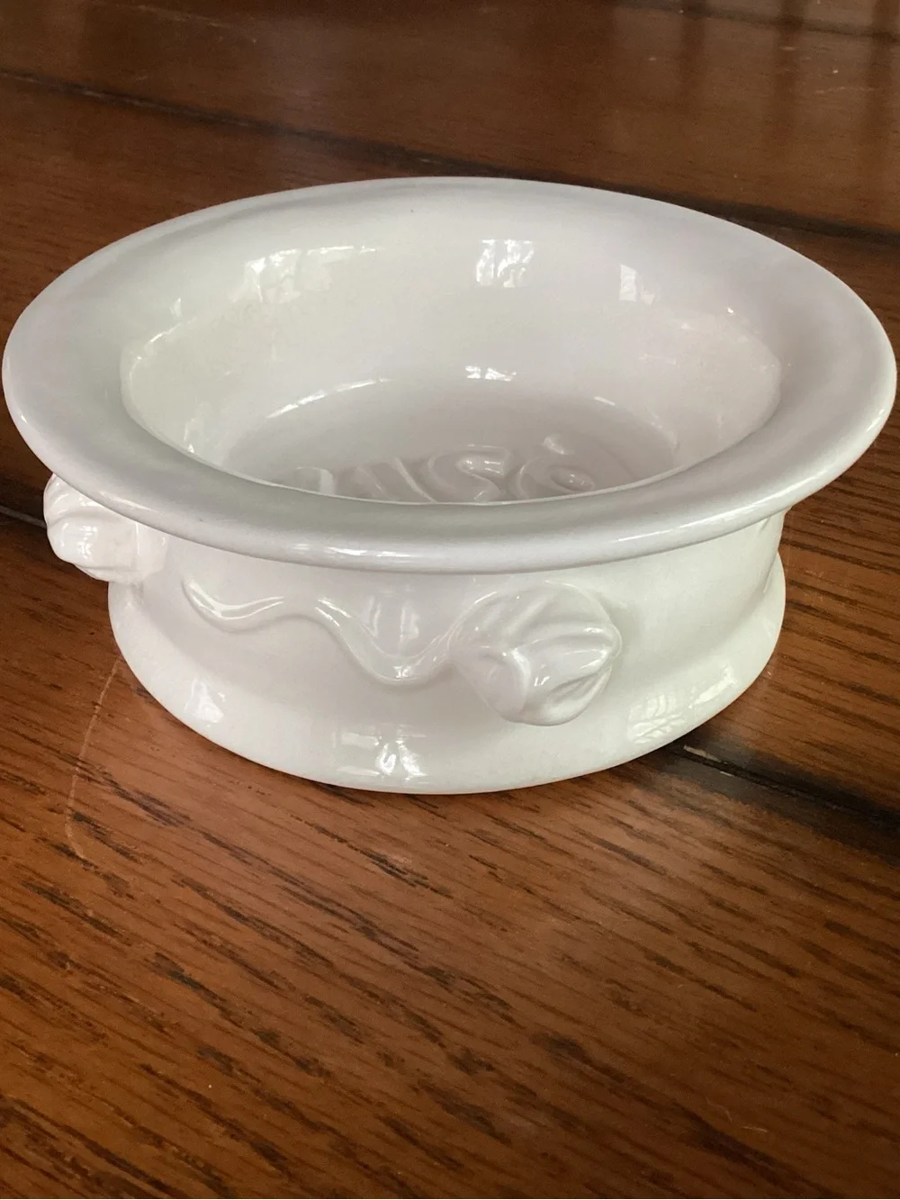 PURR CAT BOWL by DEBBY CARMAN WHITE CERAMIC